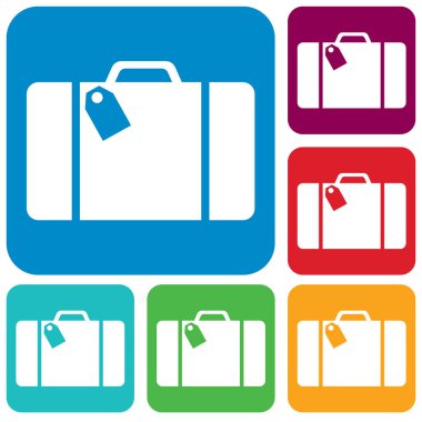 bavul seyahat etmek simge vektör illüstrasyon izole