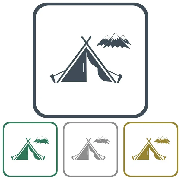 Icône Stylisée Tente Touristique Illustration Vectorielle — Image vectorielle