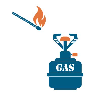 Kamp ocağı kutsal kişilerin resmi. Vektör çizim