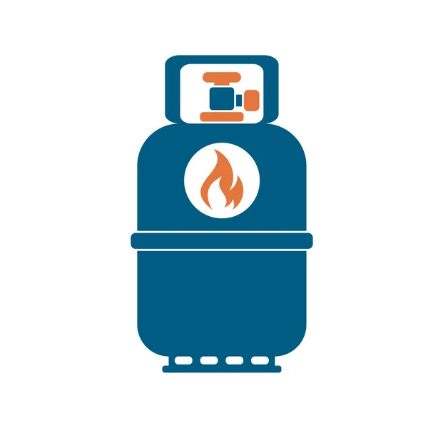 Kamp gaz şişesi simgesi. Düz simgesi izole. Vektör illustratio