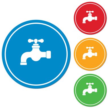 Su dokunun simgesi. Vektör illustratio