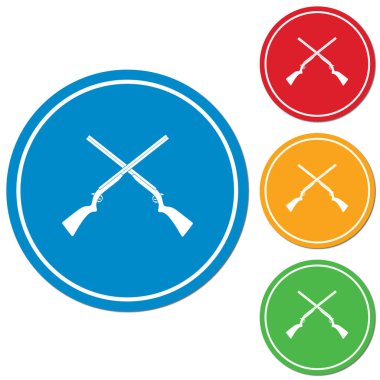 Av tüfek simgesi. Vektör illustratio