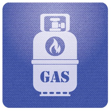 Kamp gaz şişesi simgesi. Düz simgesi izole. Vektör illustratio