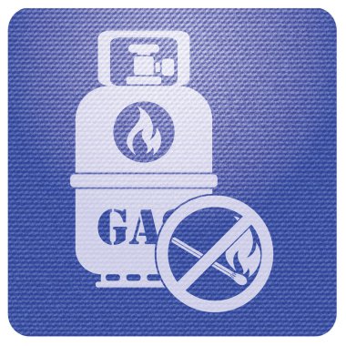 Kamp gaz şişesi simgesi. Düz simgesi izole. Vektör illustratio