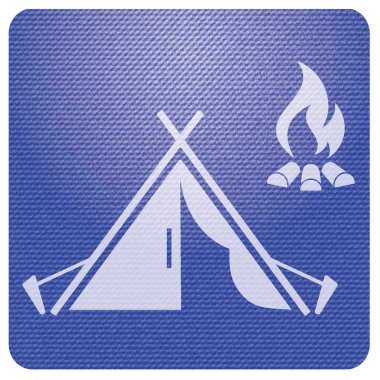 Stilize simge Turizm çadır. Vektör illustratio