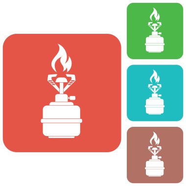 Kamp ocağı simge vektör