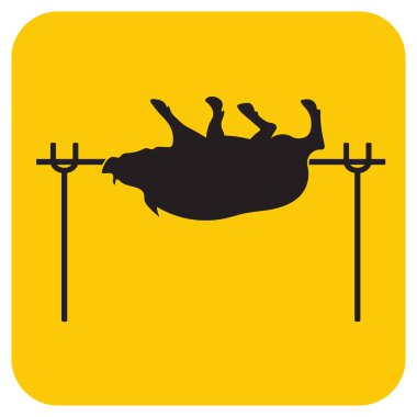 Izgara domuz simgesi. Vektör illustratio