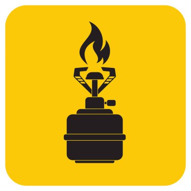 Kamp simge vektör soba. Vektör çizim