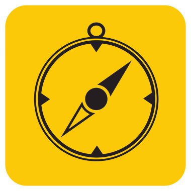 Pusula simgesini izole. Vektör illustratio