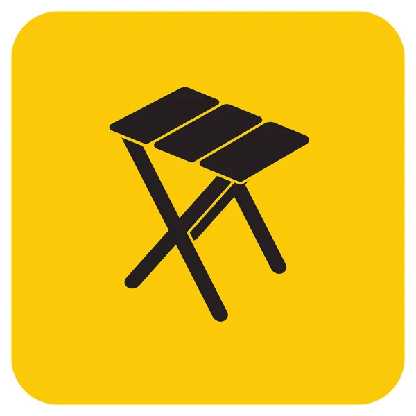 Tabouret Camping Icône Illustration Vectorielle — Image vectorielle