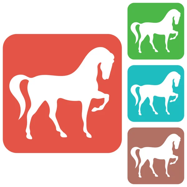 Horse Silhouette Icon Vector Illustratio — Stock Vector