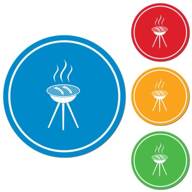 Mangal sucuk simgesi. Vektör çizim