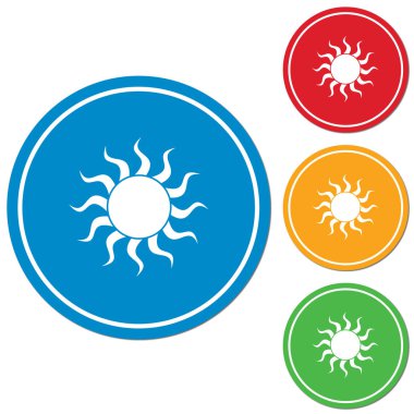 Güneş stilize görüntü simgesi. Vektör illustratio