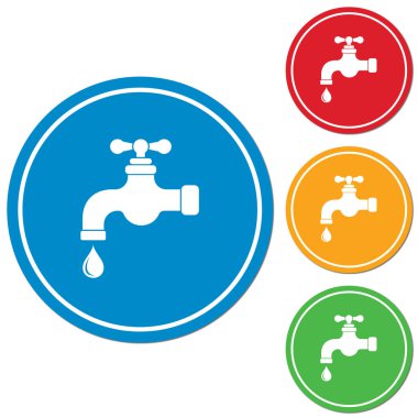 Su dokunun simgesi. Vektör illustratio