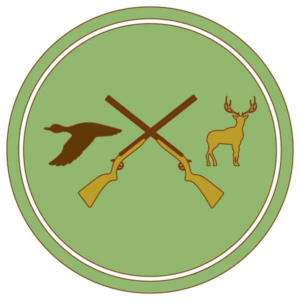 狩猟クラブのロゴのアイコン ベクトル Illustratio — ストックベクタ