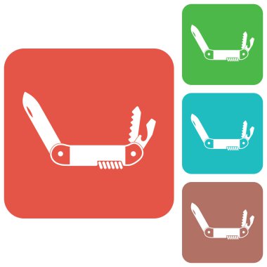 Kamp bıçak simgesi. Vektör illustratio