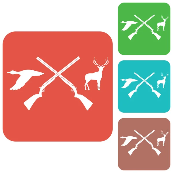 Значок Логотипа Охотничьего Клуба Векторные Иллюстрации — стоковый вектор