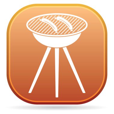 Mangal sucuk simgesi. Vektör çizim