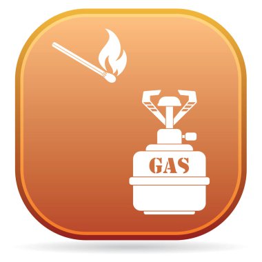 Kamp ocağı kutsal kişilerin resmi. Vektör çizim