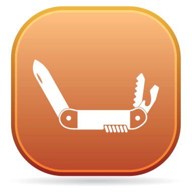 Kamp bıçak simgesi. Vektör illustratio