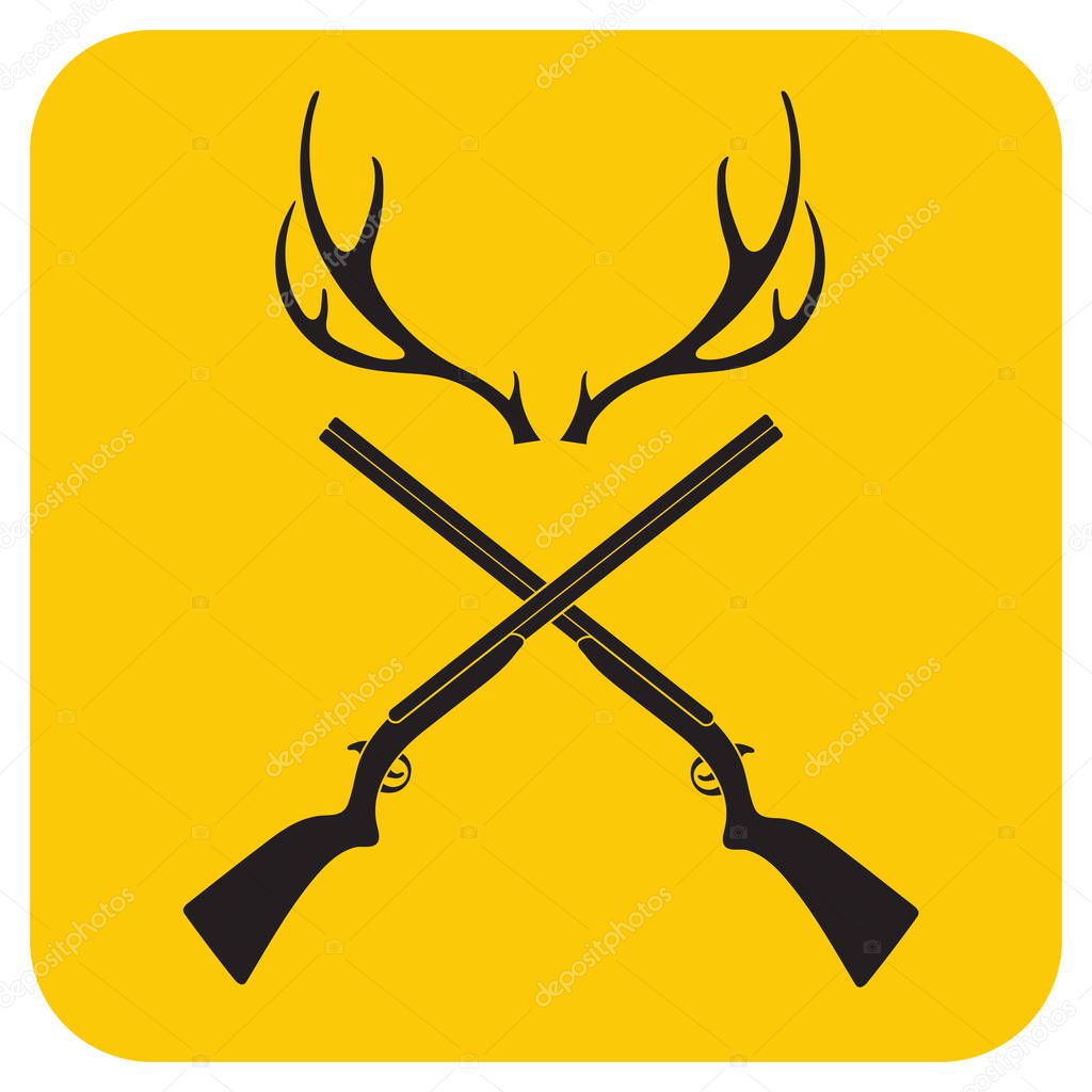 Hunting club logo icon. Vector illustratio