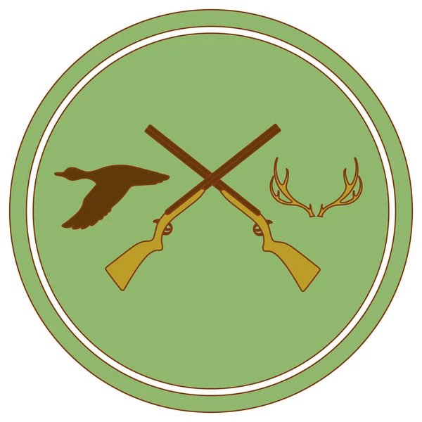 狩猎俱乐部徽标图标 矢量图案 — 图库矢量图片
