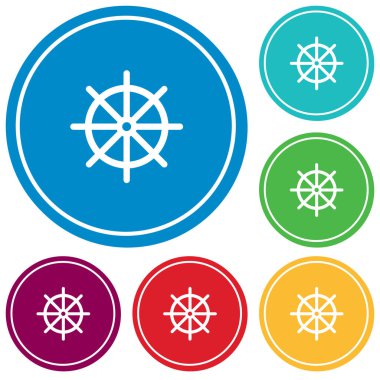 Tekne direksiyon vektör simgesi