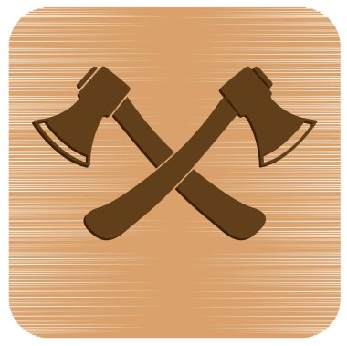 Balta simgesi. Balta simgesi. Düz vektör illustratio