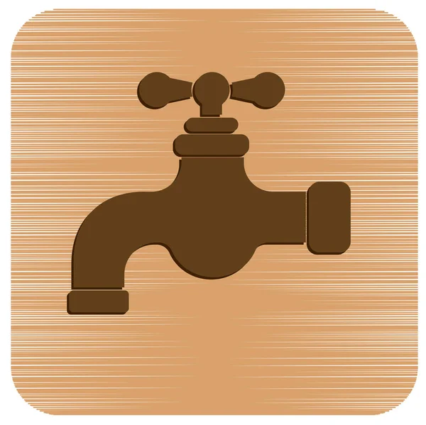 Water Kraan Pictogram Vector Illustratio — Stockvector