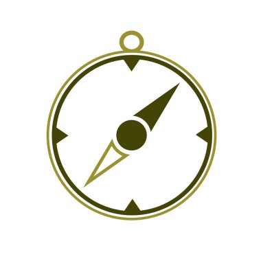 Pusula simgesini izole. Vektör illustratio