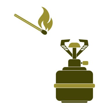 Kamp simge vektör soba. Vektör çizim