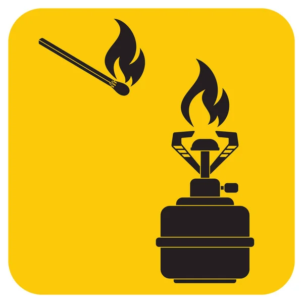 Kamp simge vektör soba. Vektör çizim