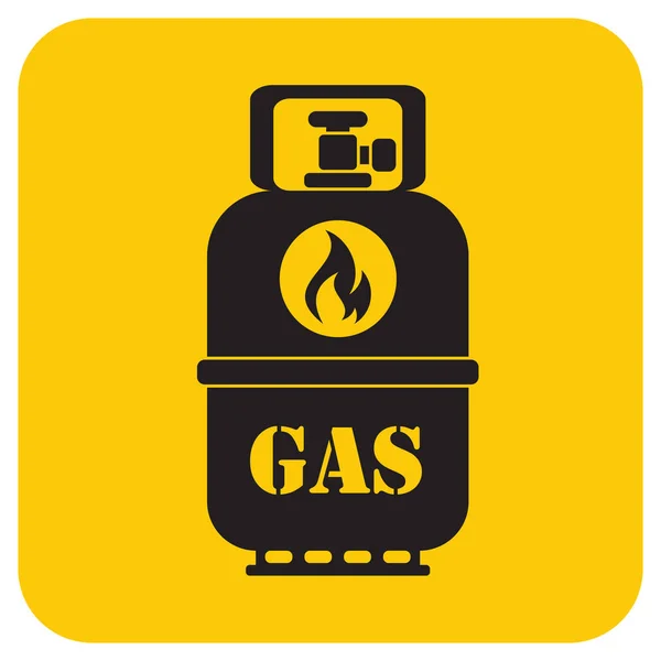 Icône Bouteille Gaz Camping Icône Plate Isolé Illustration Vectorielle — Image vectorielle