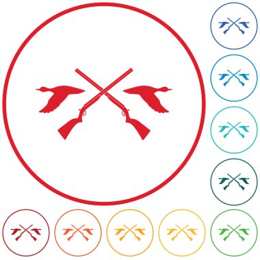 Avcılık Kulübü logo simge. Vektör illustratio