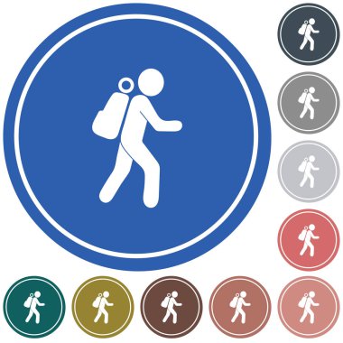 Simge illüstrasyon izole vektör işareti işaret hiking