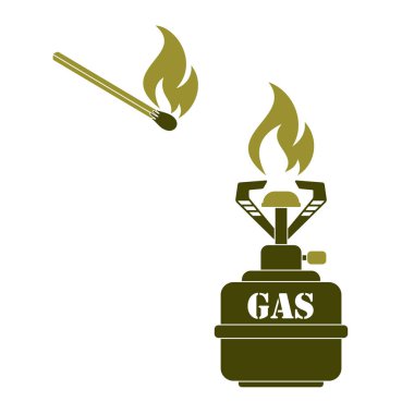 Kamp simge vektör soba. Vektör çizim