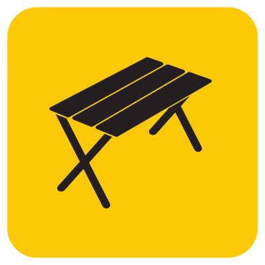 Kamp tablo simgesi. Vektör illustratio