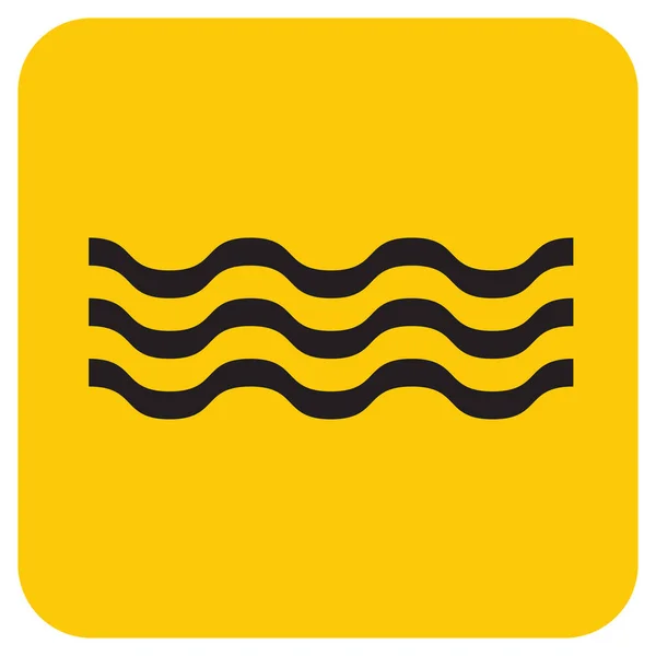 Water Waves Icon Vector Illustratio — Stock Vector