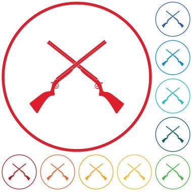 Av tüfek simgesi. Vektör illustratio