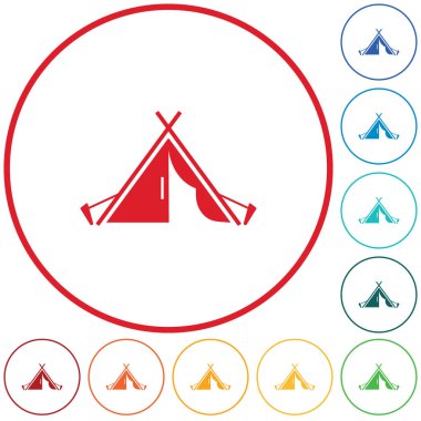 Stilize simge Turizm çadır. Vektör illustratio