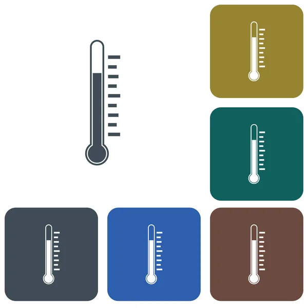 Icône Thermomètre Illustration Vectorielle Plate — Image vectorielle