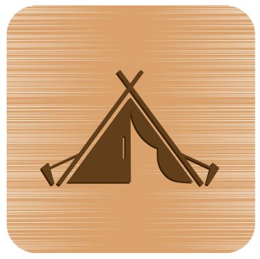 Stilize simge Turizm çadır. Vektör illustratio