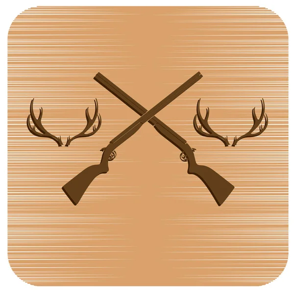 Hunting Club Logo Icon Vector Illustratio — Stock Vector