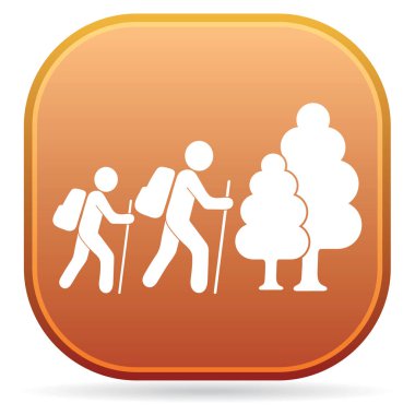 Simge illüstrasyon izole vektör işareti işaret hiking