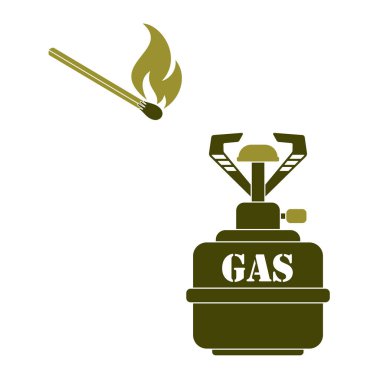 Kamp ocağı kutsal kişilerin resmi. Vektör çizim