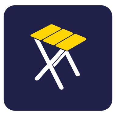 Kamp dışkı simgesi. Vektör illustratio