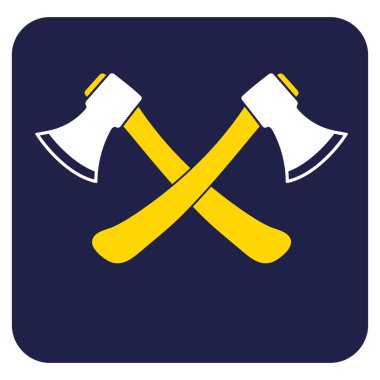 Balta simgesi. Balta simgesi. Düz vektör illustratio