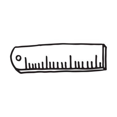 cetvel simgesi beyaz arkaplanda izole edildi