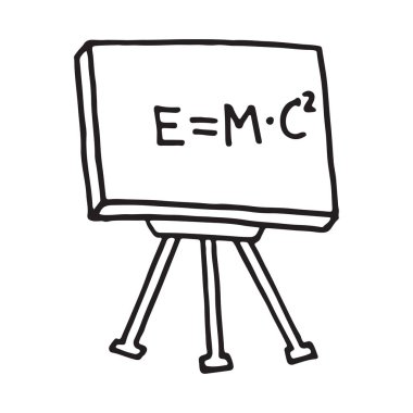 Elle çizilmiş yazı tahtası. Okula dön, simge kroki. Dekorasyon öğesi. Vektör çizim