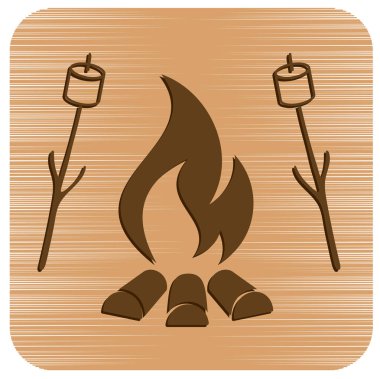 Zephyr şiş simgesini. Vektör illustratio